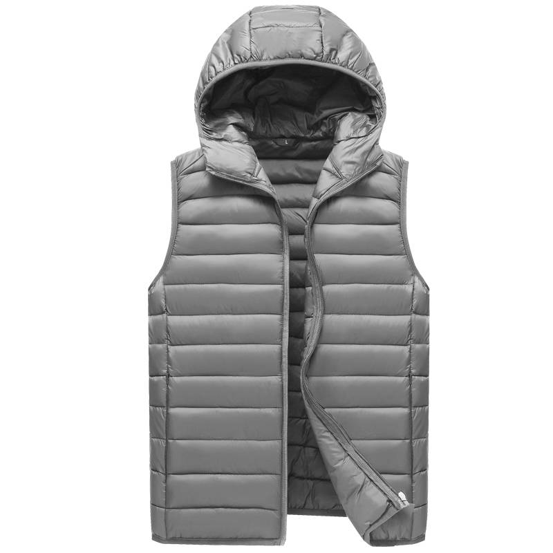 Men's Essentials Lightweight Water-Resistant Hooded Puffer Vest