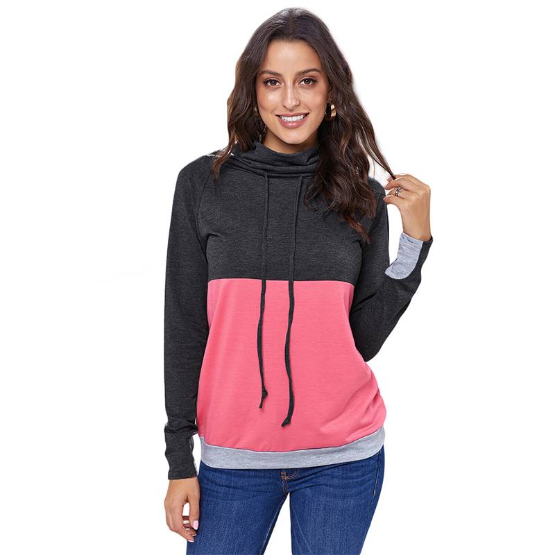 Women's Colorblock  Pullover Long-Sleeved Sweatshirt