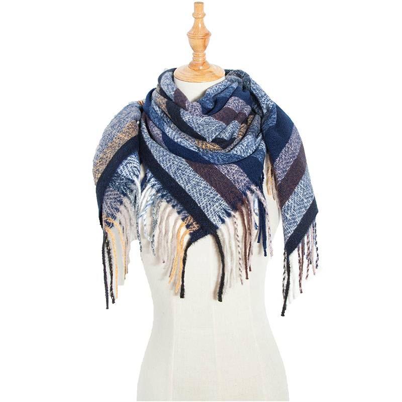 Women's Cashmere Feeling Plaid Square Scarf