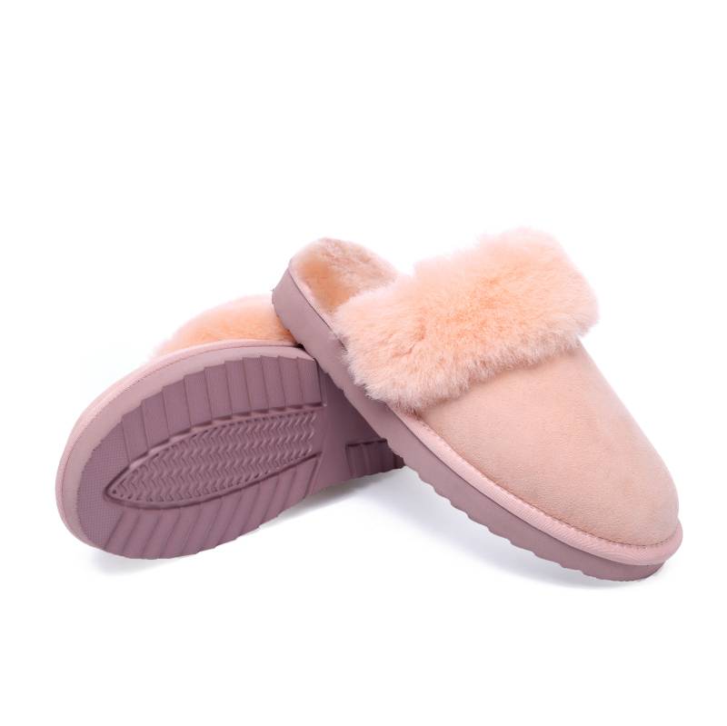 Women's Shoes Genuine Leather With Pure Wool Lining Slippers
