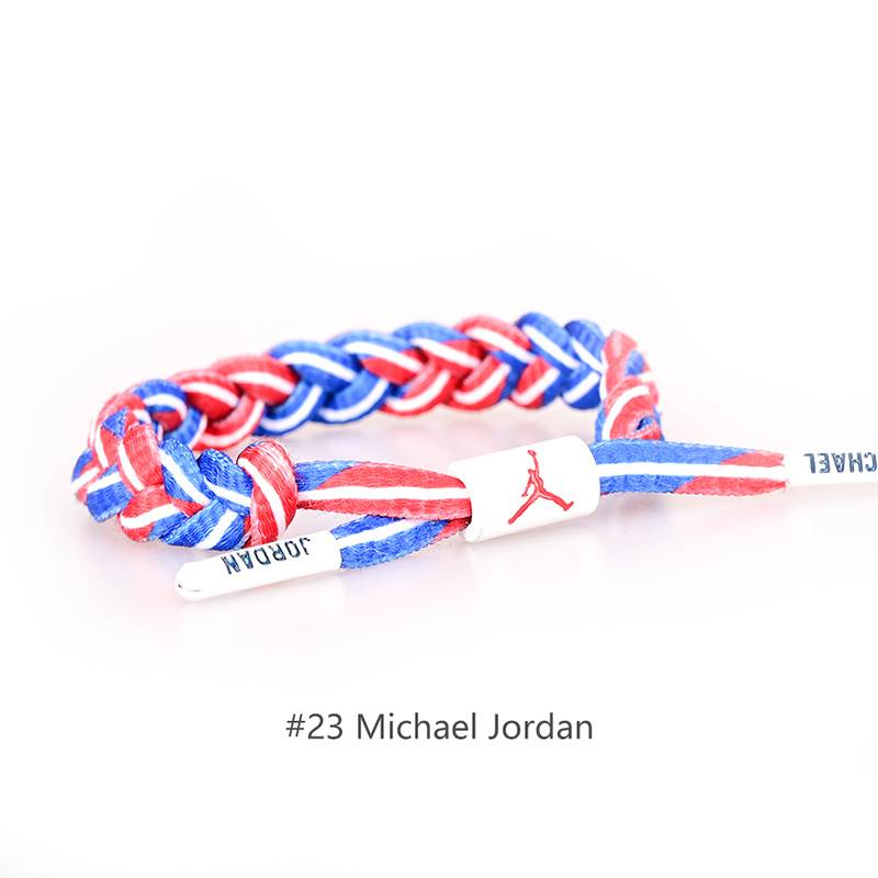 Adjustable Basketball Star Sports Shoelace Bracelet Handwoven Shoe lace Bracelet