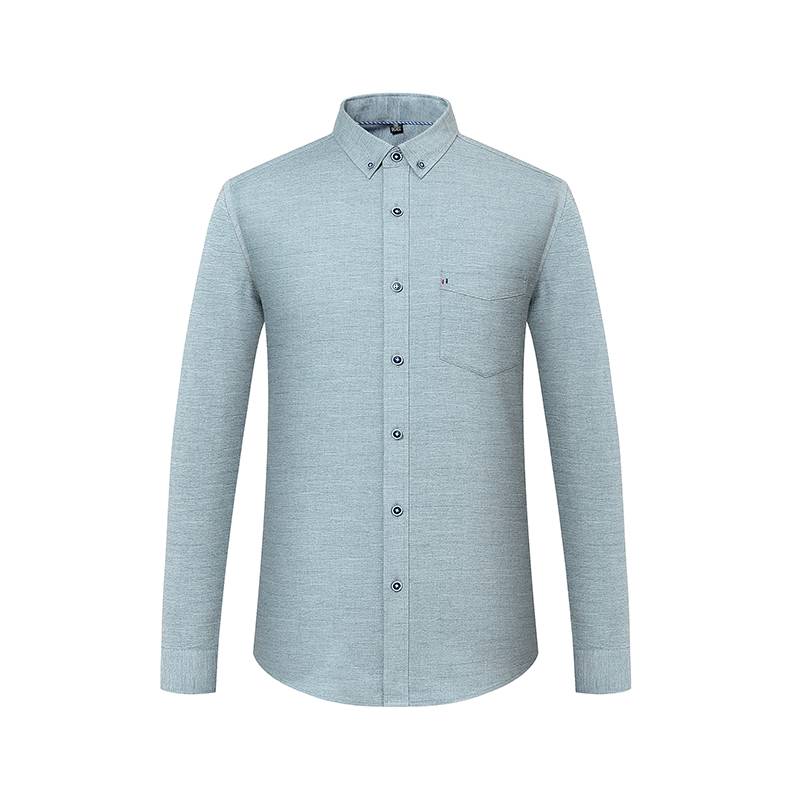 Men's Pure Color Cotton Blends Casual Shirt