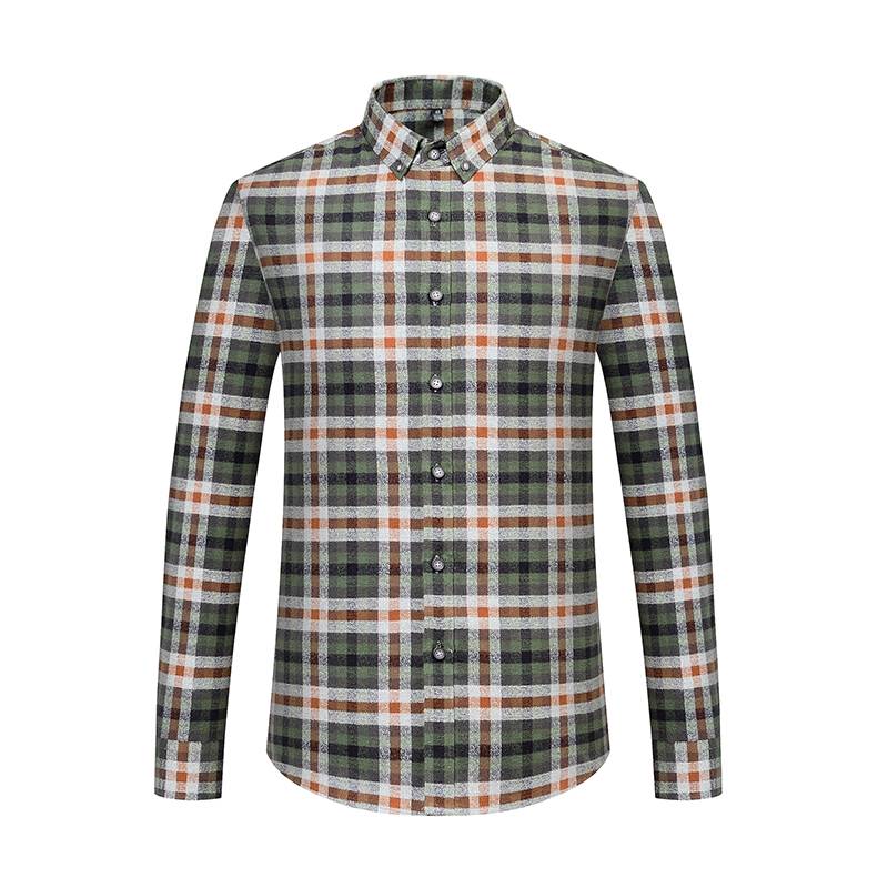 Men's Classic Thick Fantasy Plaid 100% Cotton Shirt