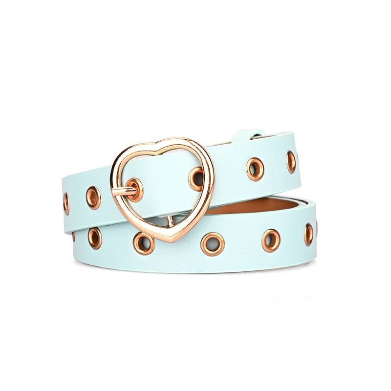 Men's Round Pin Buckle PU Leather Belt 2.3cm /0.91inch Wide