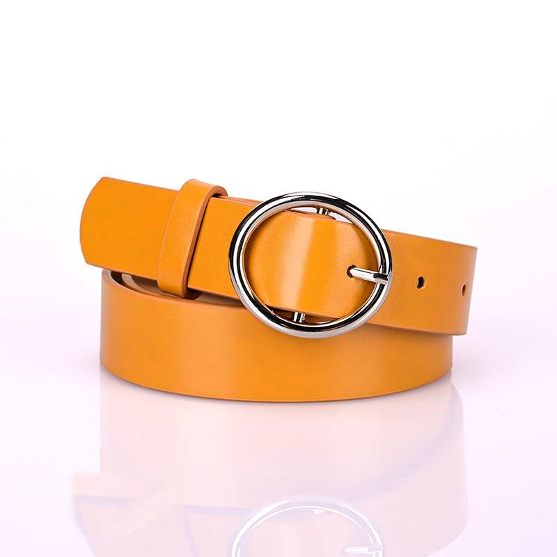 Women's PU Leather Round Circle Belt 3.3cm / 1.3inch Wide