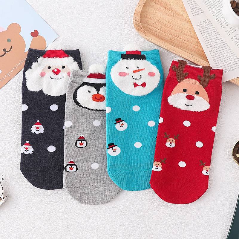 Christmas Women's Cotton Socks Set Of 4 Pairs