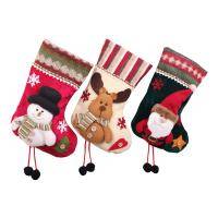 Small Size Christmas Three-Dimensional Long Leg Santa Snowman Gift Socks