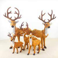 Simulation Christmas Elk Decoration Ornaments Set Of 5