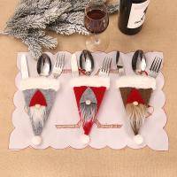Christmas Hat Shape Knife And Fork Cover Set Of 3