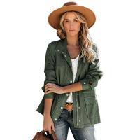 Women's Pocketed Linen Blend Utility Jacket