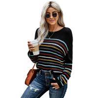 Women's Striped Round Neck Loose Sweater