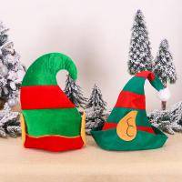 Green Striped Elf Christmas Hat Set Of 2