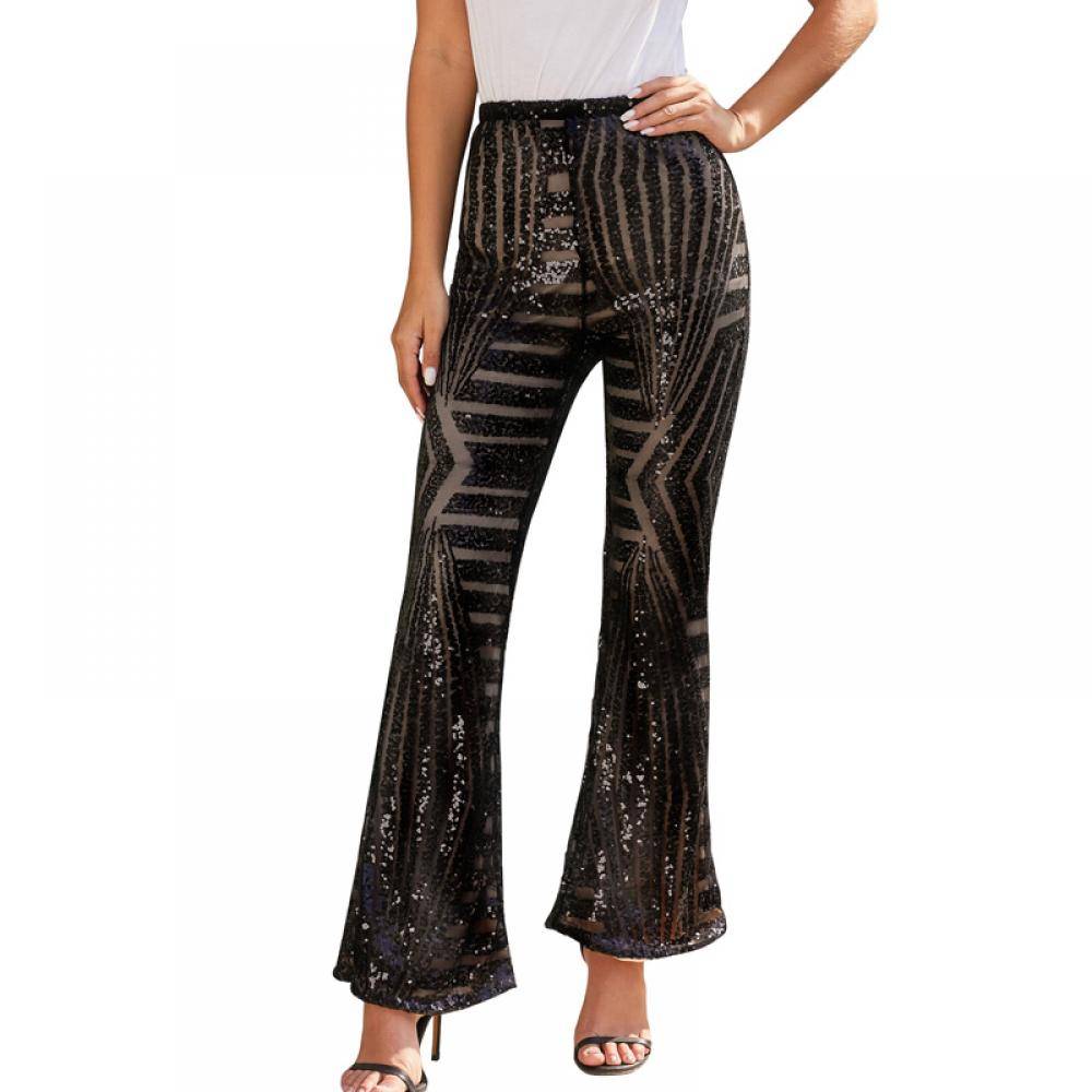 Women's Sequin Wide Leg Pants