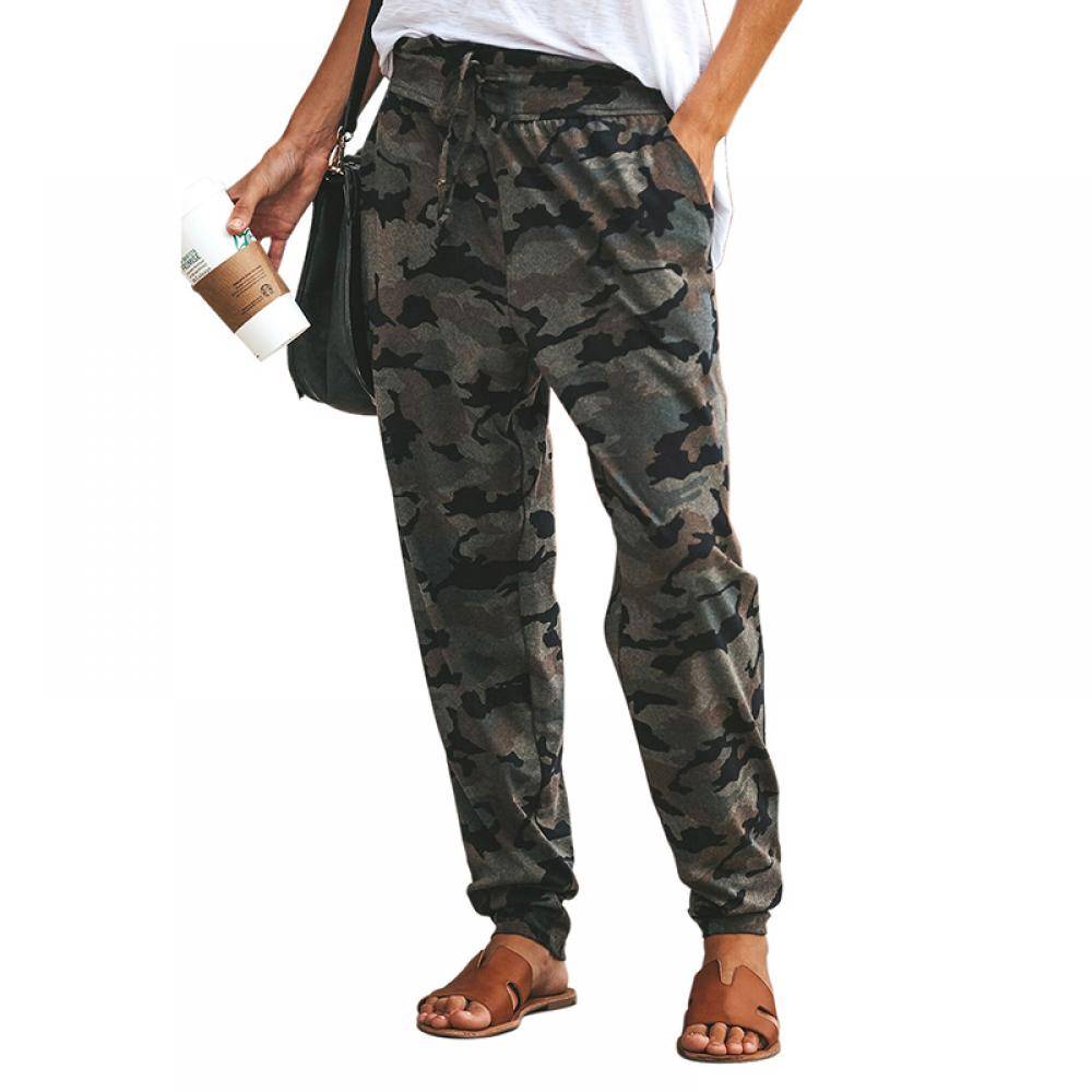 Women's Camouflage Lace-up Track Pants