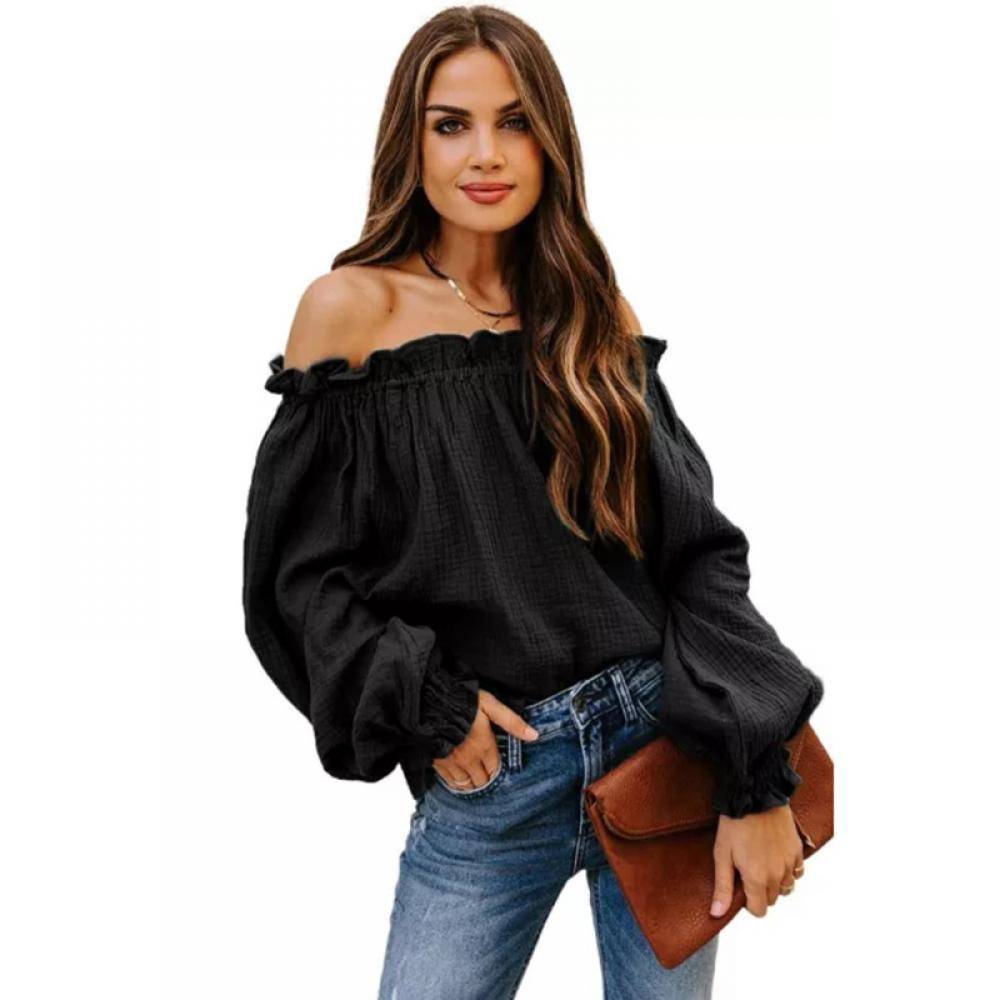 Women's Off-the-shoulder Ruffle Top