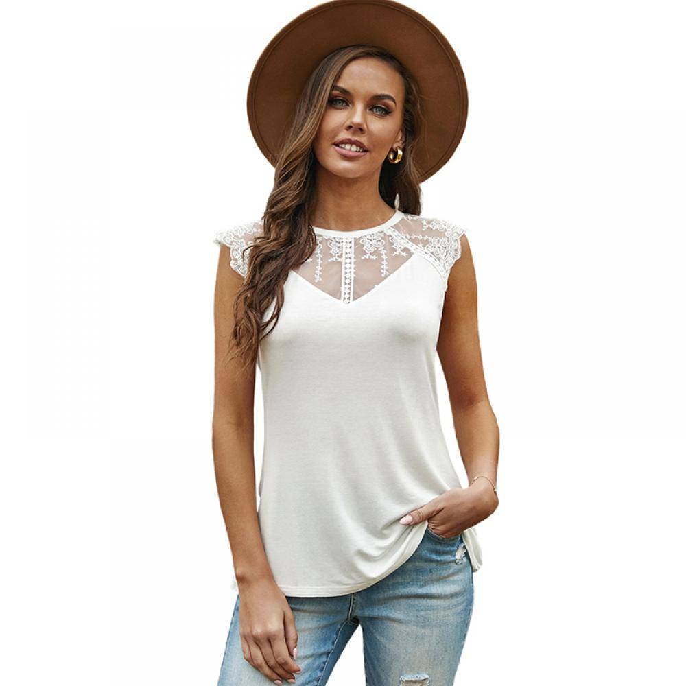 Women's Lace Cape Flowy Tank Top