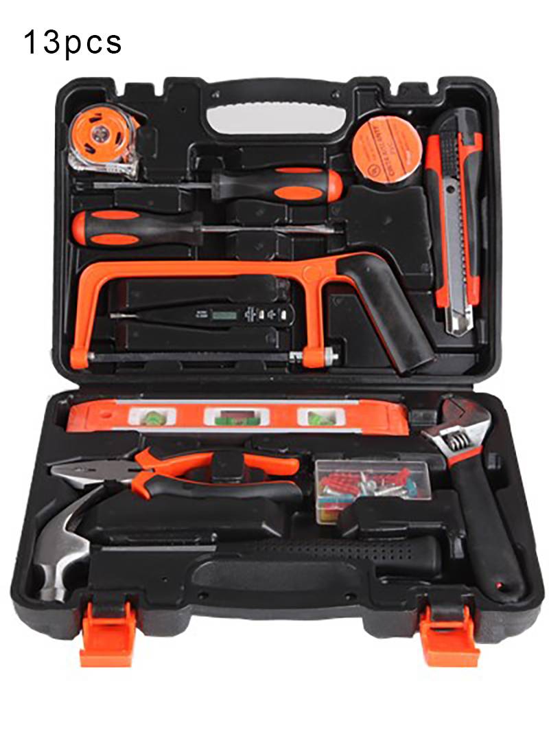 13pcs 13-2pcs Household Hand Hardware Tools Set Kit Screwdriver Insulation Measuring Tape Electroprobe Hammer Plier Wren