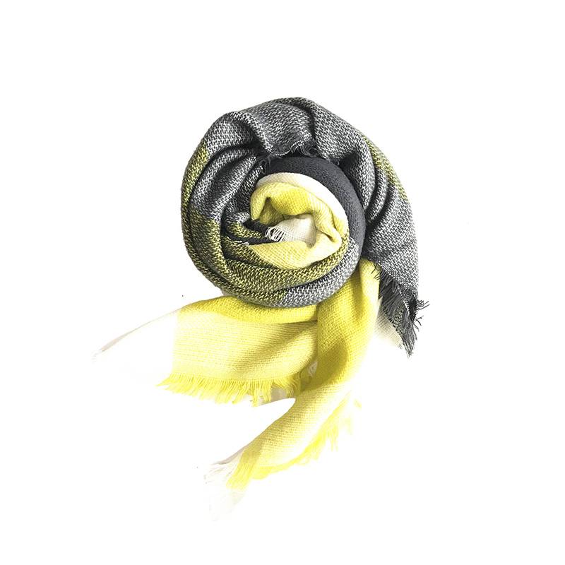 Unisex Cashmere Feeling Large Plaid Square Scarf