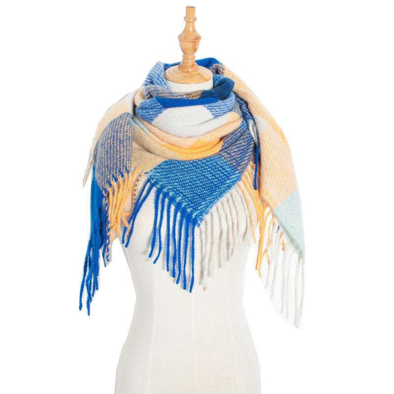 Women's Cashmere Feeling Plaid Square Scarf