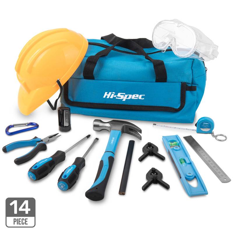 14pcs Real Children Kids Tool Set Small Size DIY Hand Tool Set Toy Gift Tools for Kids Boys Girls