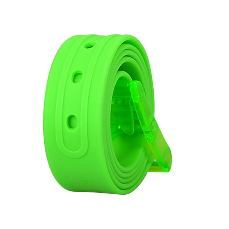 Women's Silicone Rubber Leather Candy Color Belt 3.4cm /1.34inch Wide