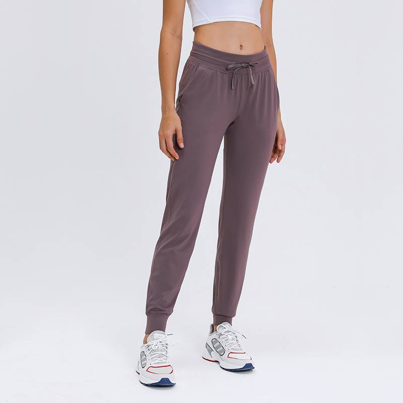 Fall/Winter Sanded Yoga Pants Women's Quick-Drying  Nylon Elastic Running Pants
