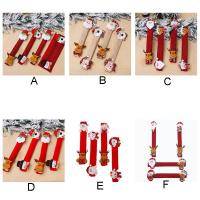 Christmas Decor Linen Refrigerator Handle Cover Set Of 4