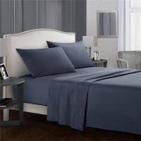 Bed Sheet Set In A Bag  Solid Colors 4 Pieces Luxurious Brushed Soft- 2 Pillow Shams, 1 Flat Sheet, 1 Fitted Sheet