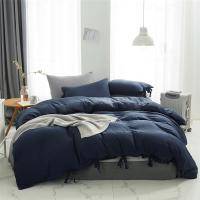 Lace-Up Washed Soft  Microfiber Comforter Set In A Bag 3 Pieces - 1 Comforter Sets, 2 Pillow Shams