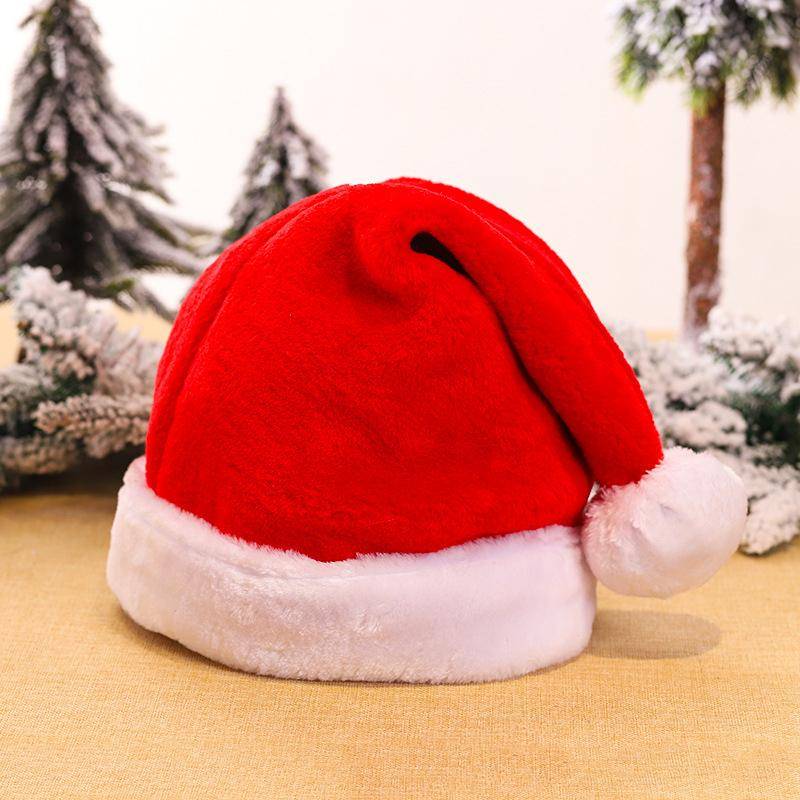 Short Fluffy High Quality Thick Christmas Hat Set Of 2