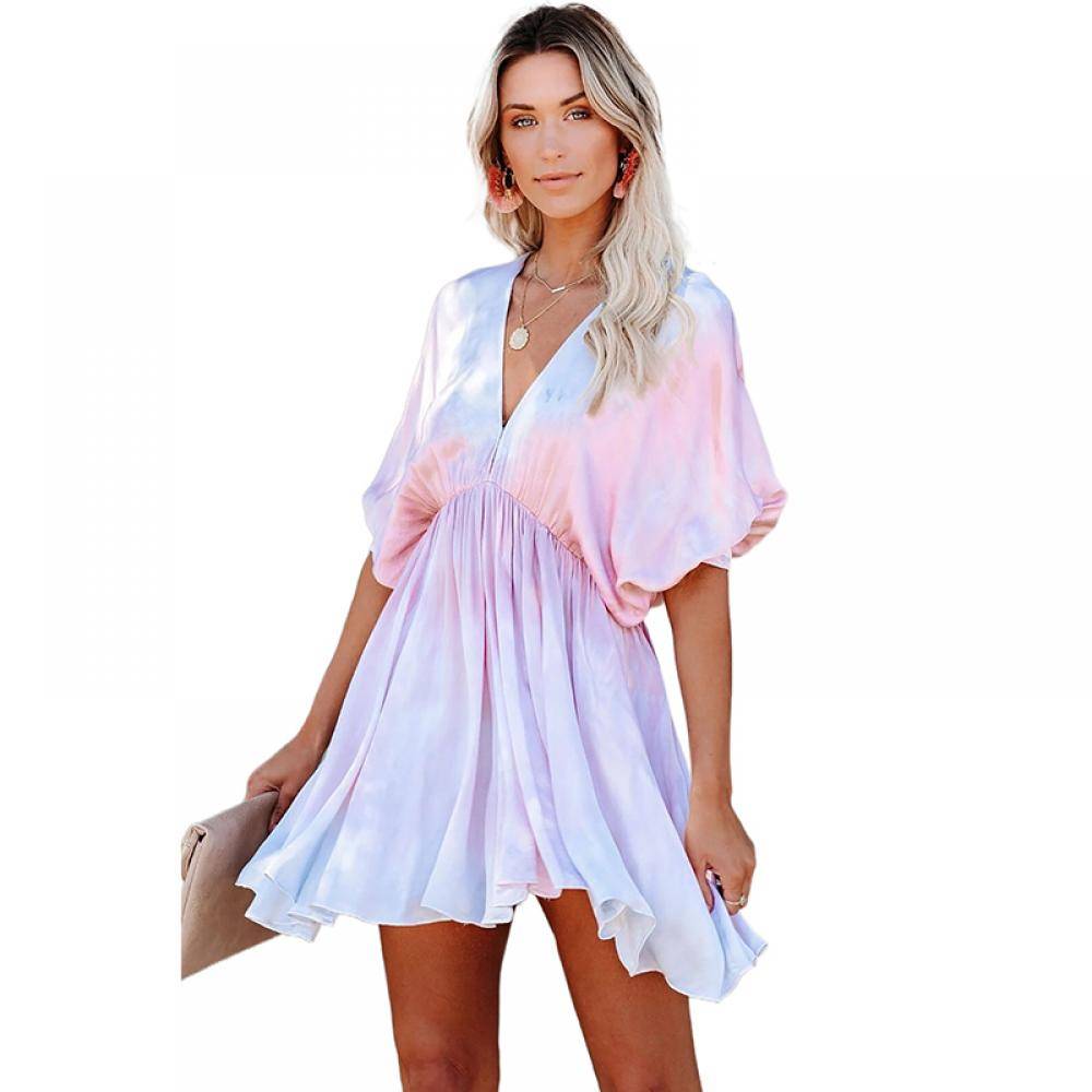 Women's Riptide Tie Dye Babydoll Swing Dress