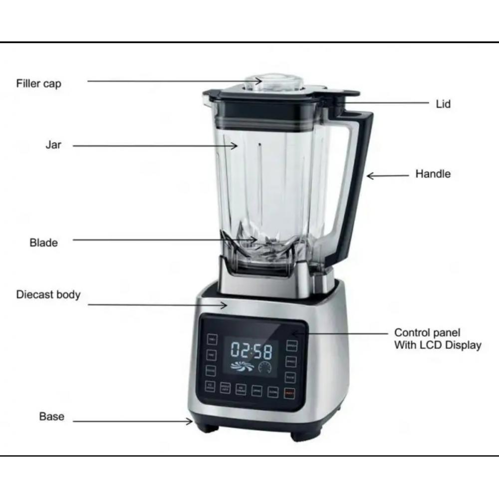 Wholesale Tope Sale High Performance Commercial Blender 2.0/1.75L Blender Mixer Glass Blender Electric Plastic Tradition